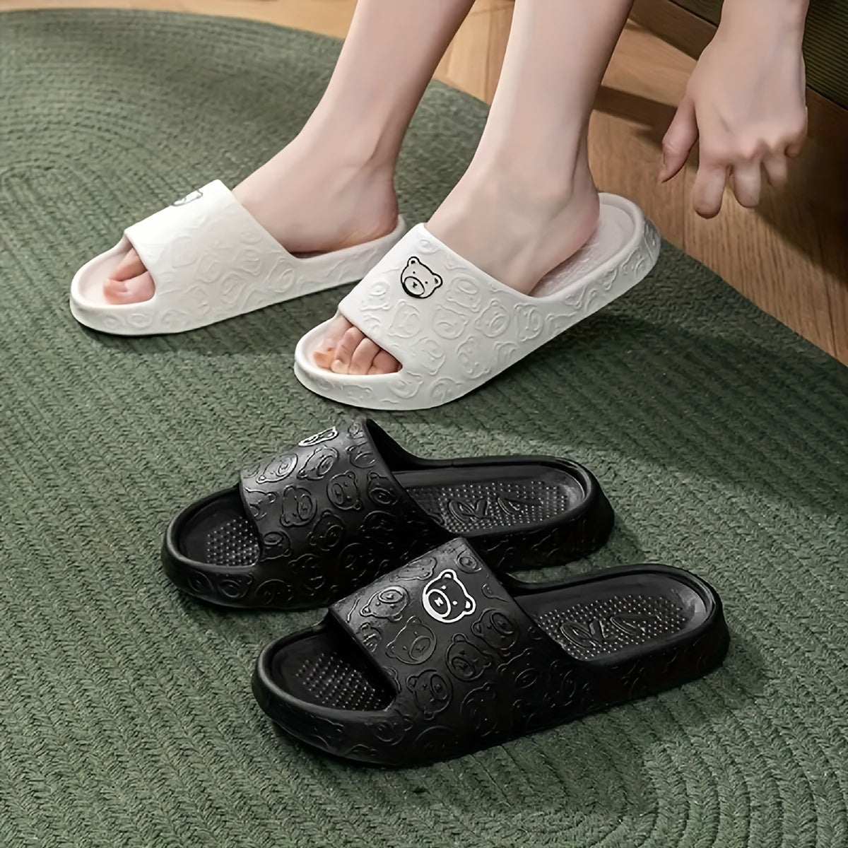 Unisex Casual Cartoon Slip-On Slippers EVA Indoor Outdoor Non-Slip
