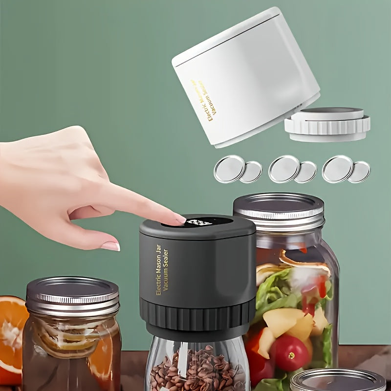 1200mAh batareya va bitta tugma bilan ishlaydigan avtomatik vakuum yopish uchun qayta tiklanadigan vakuum yopish uchun oziq-ovqatni saqlash