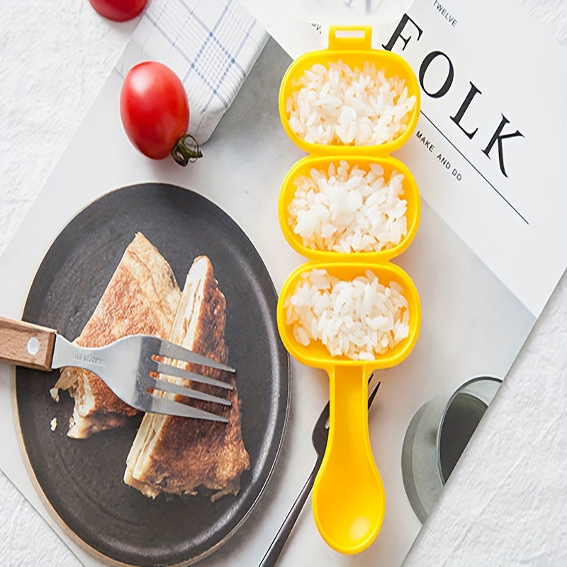 Пластиковый шейкер для рисовых шариков для детей с мультяшными дизайнами, удобный кухонный гаджет для приготовления круглых рисовых шариков, идеален для домашнего использования