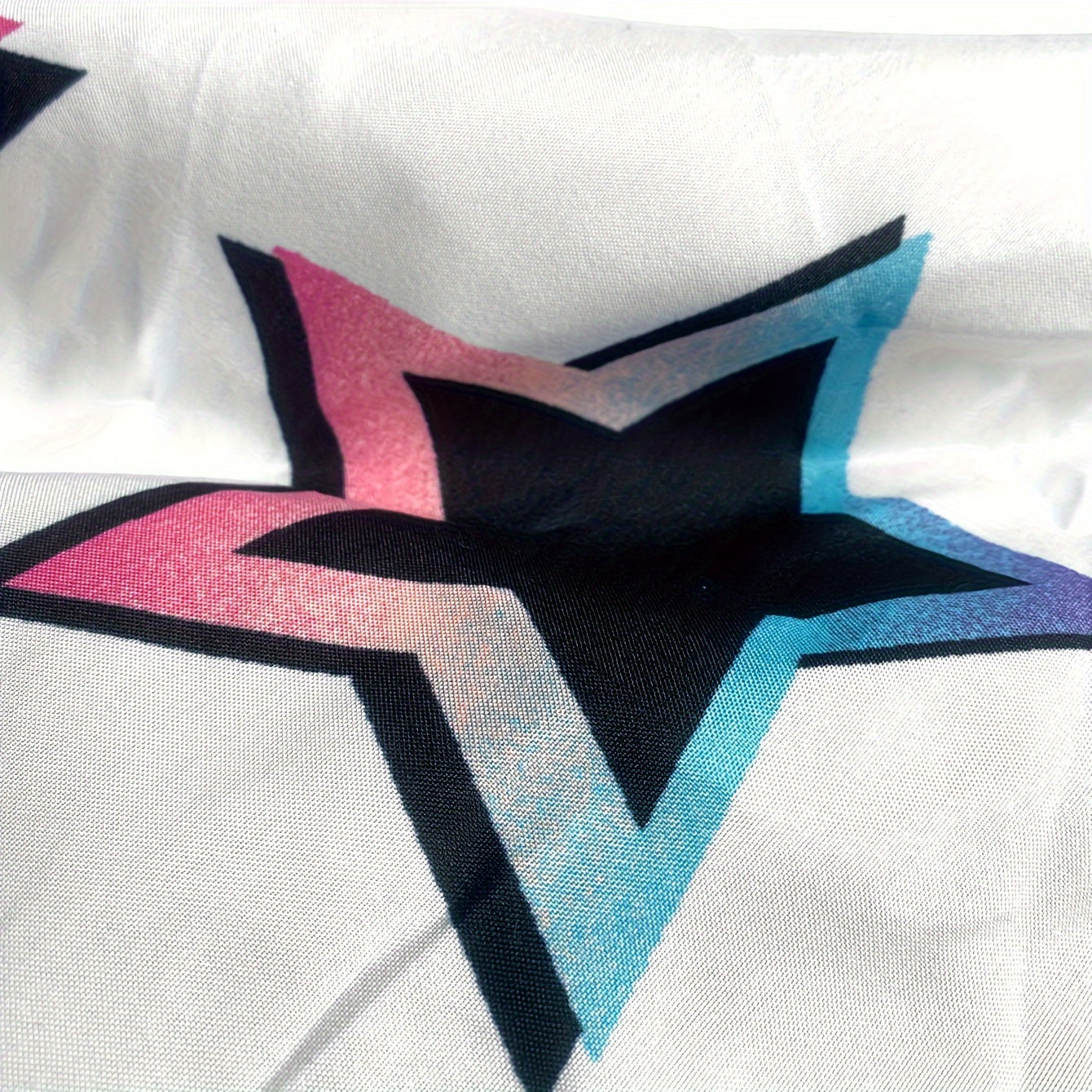 Two Soft Breathable Pillowcases Geometric Print Polyester Envelope Closure