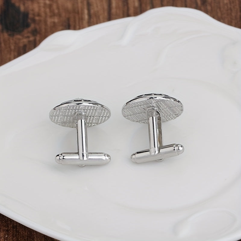Men's Cufflinks French Alloy Artificial Diamond Inlay Business Attire