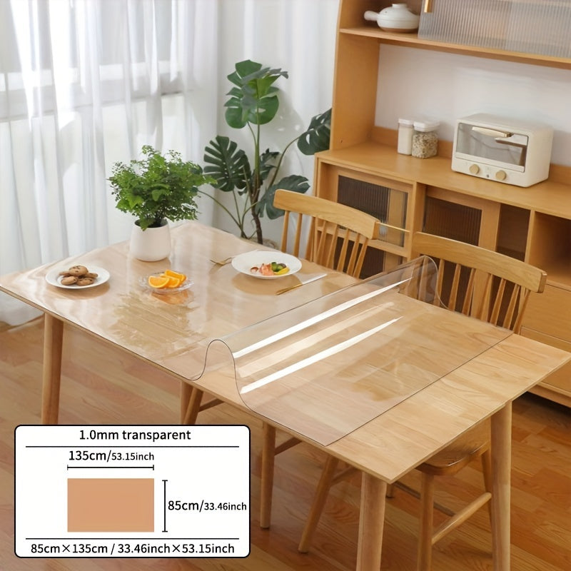 Transparent Thick Tablecloth for Home Hotel Restaurant Heat-Resistant Scratch-Resistant