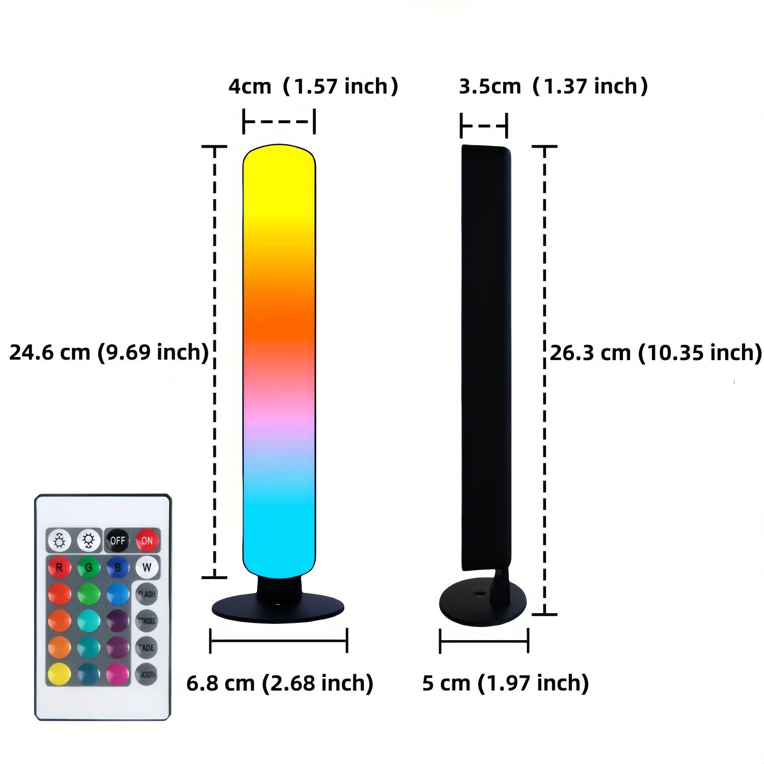 RGB LED Light Bar with Remote Control USB Powered for Ambient Lighting in Gaming TV Bedroom and Desktop