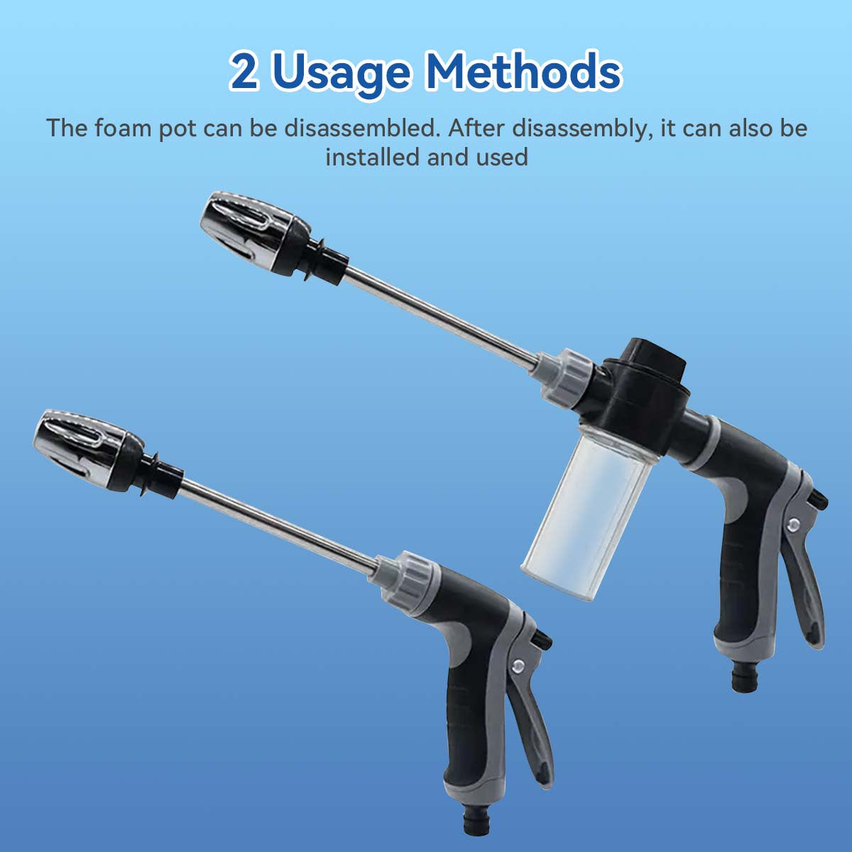 High Pressure Car Wash Water Gun with Copper Tip and Quick Connect Adapter