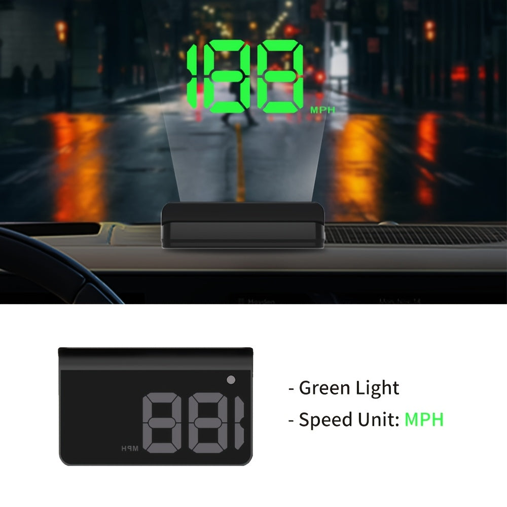 Car Head-Up Display Speedometer with Auto Brightness USB Powered Fits All Models