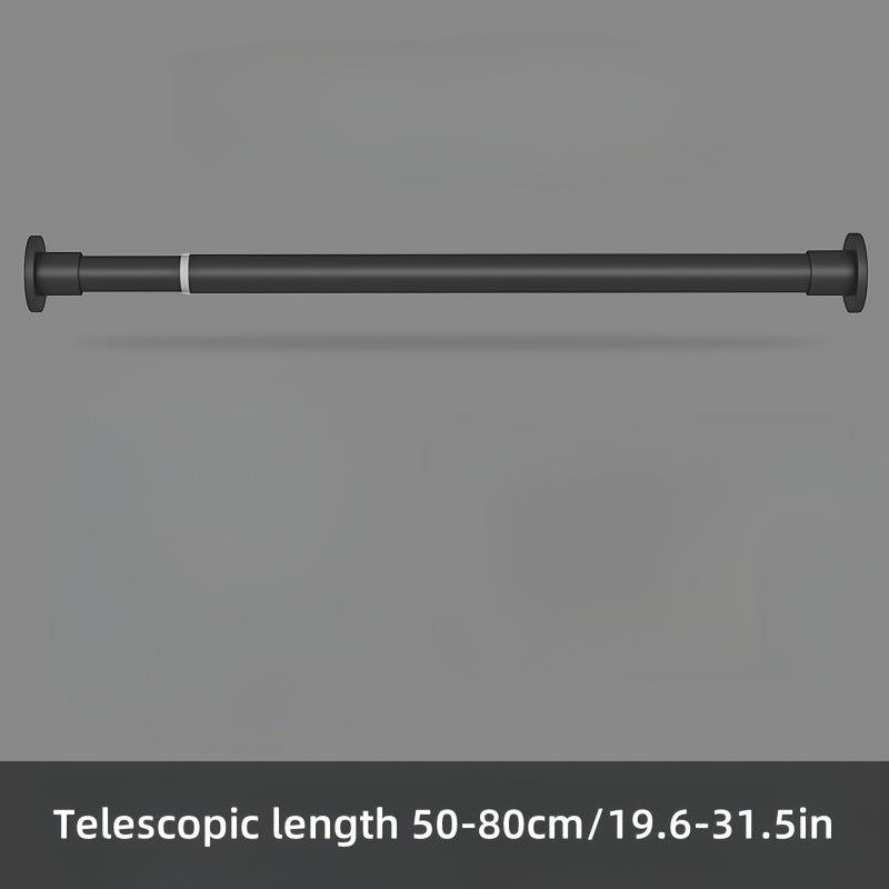 Barra de cortina telescópica de metal ajustable con tensión de resorte, diseño sin taladro para ducha y ventana