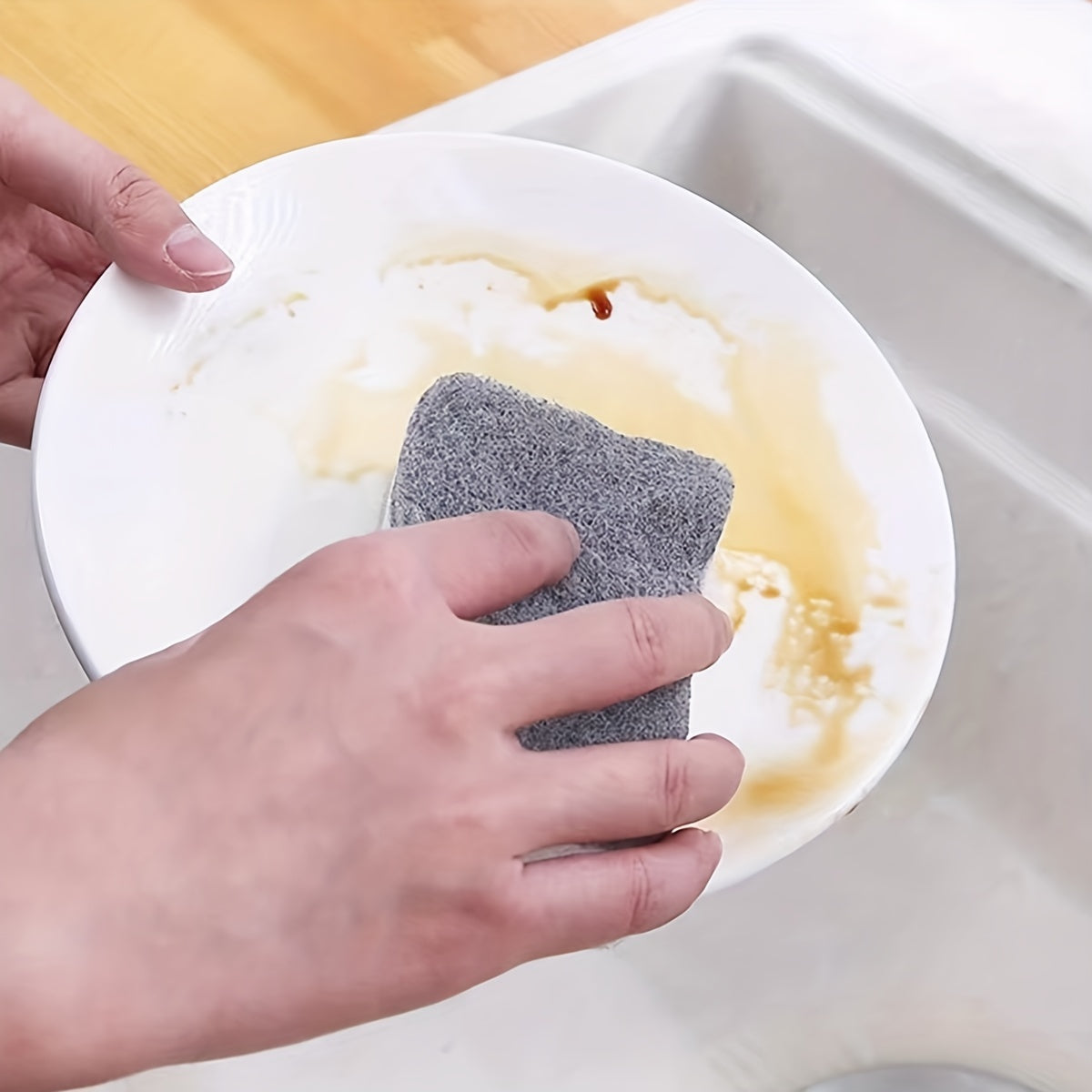 Multifunctional Cleaning Sponges with Double-Sided Scouring Pads, Durable and Non-Scratch