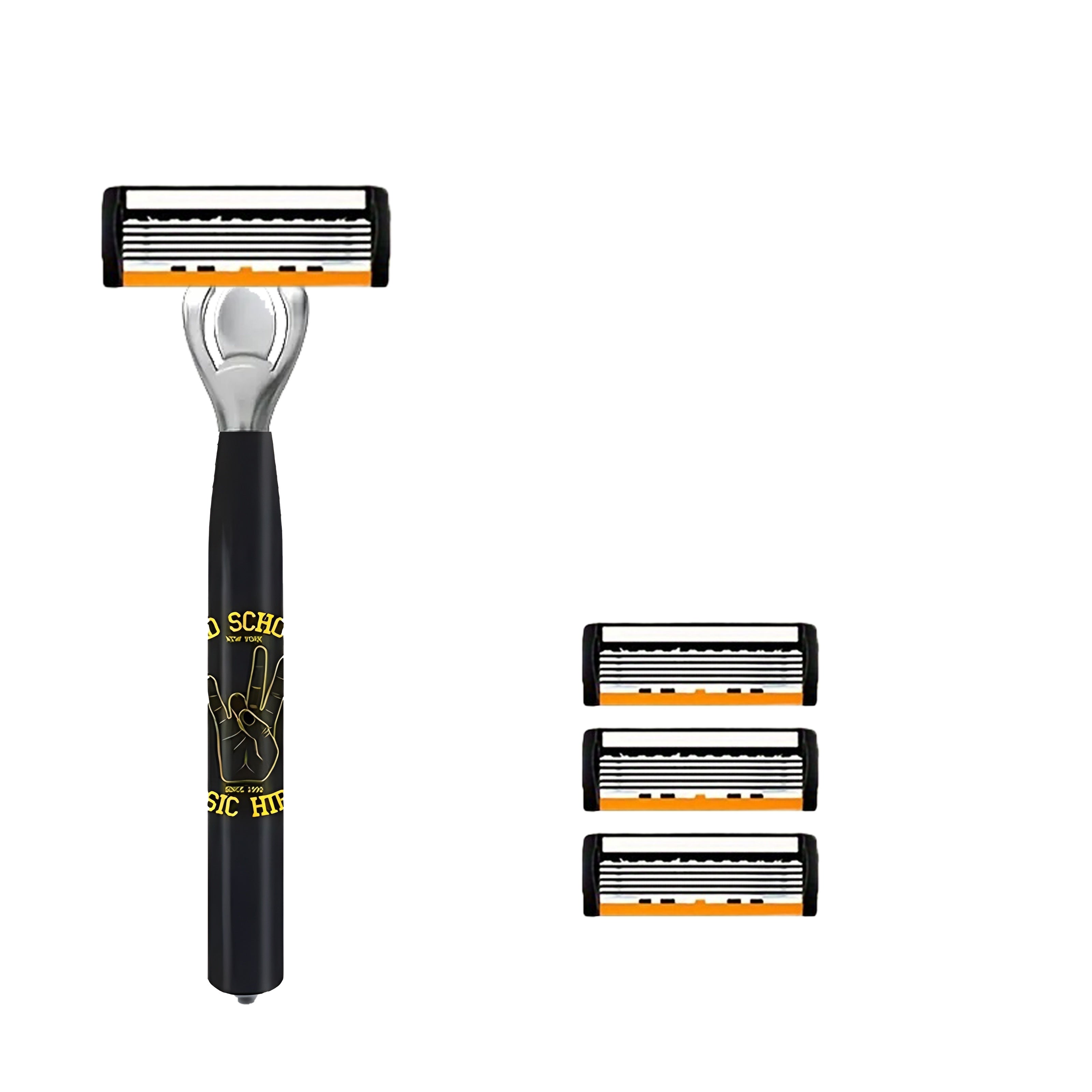 Men's Stainless Steel Safety Razor Set with Sharp Blades for Close Shave