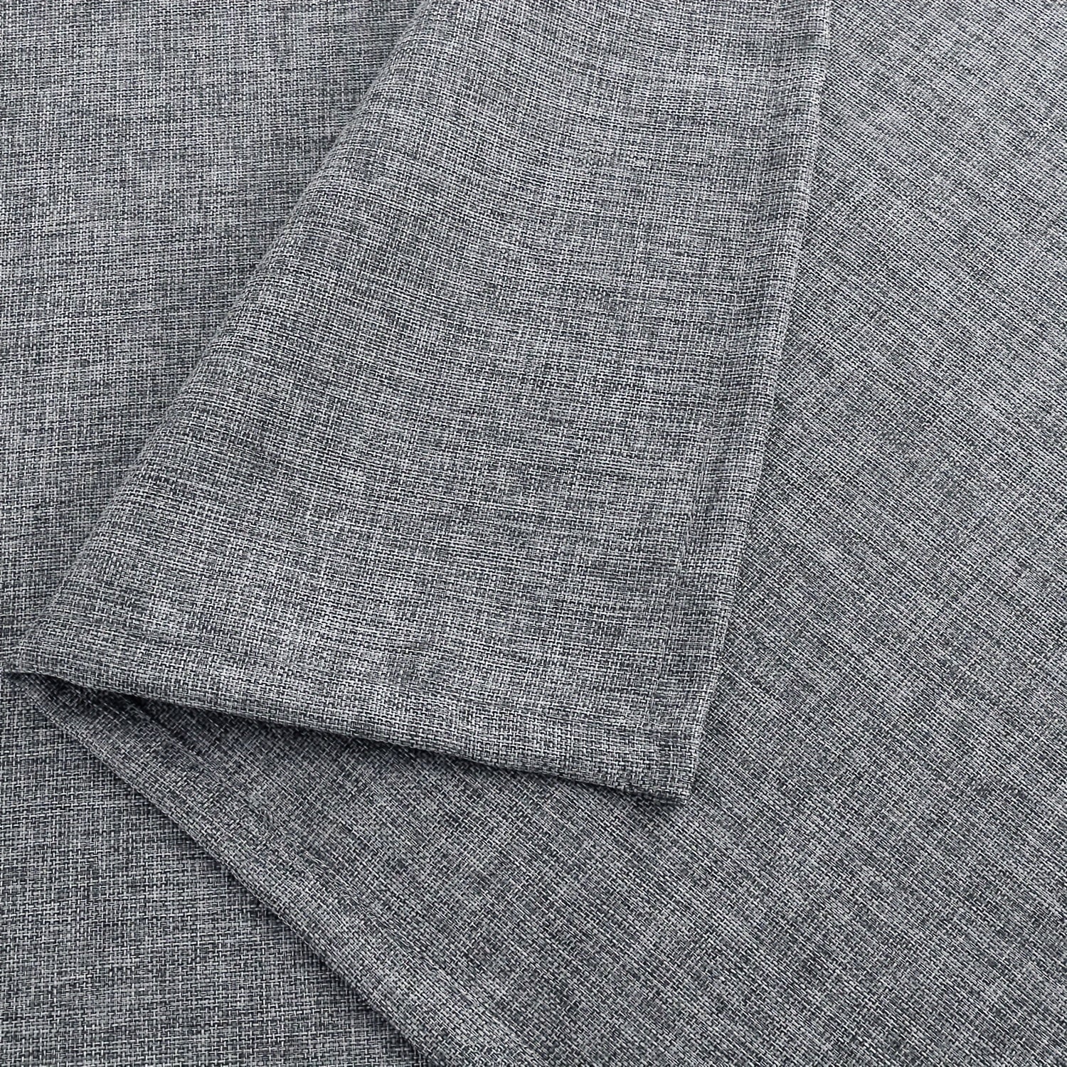 Mantel de poliéster gris impermeable para mesa rectangular de comedor