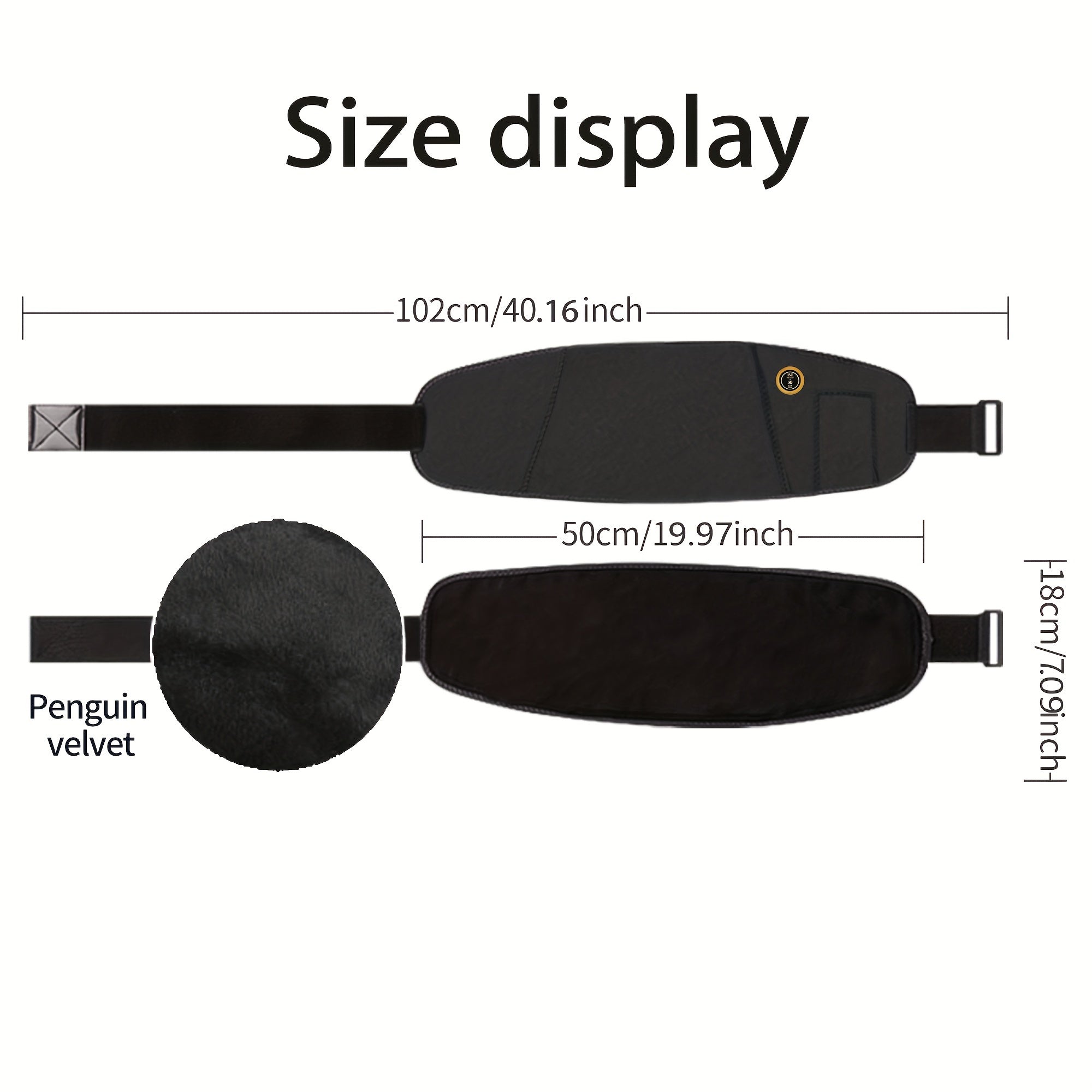 Cinturón calefactor USB unisex para cintura y abdomen con 3 ajustes de calor