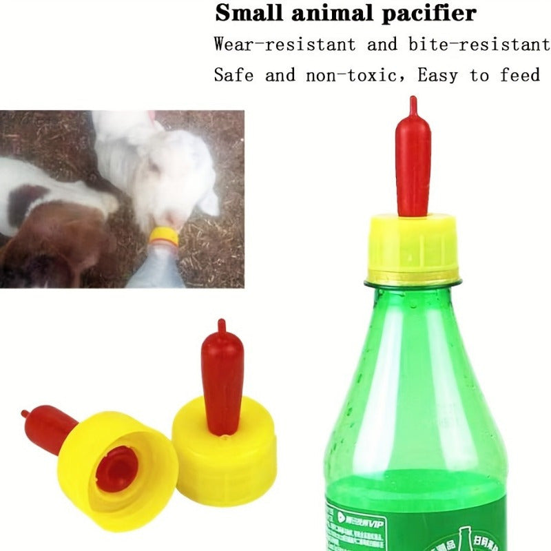 Plastic Animal Feeding Nipples for Sheep Goat Lamb Puppy Pack of 10
