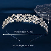 Elegant Pearl and Crystal Hairband for Weddings and Parties