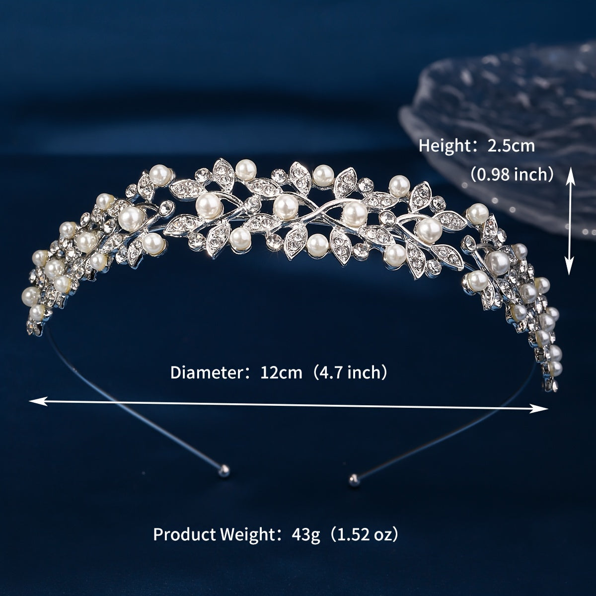 Elegant Pearl and Crystal Hairband for Weddings and Parties