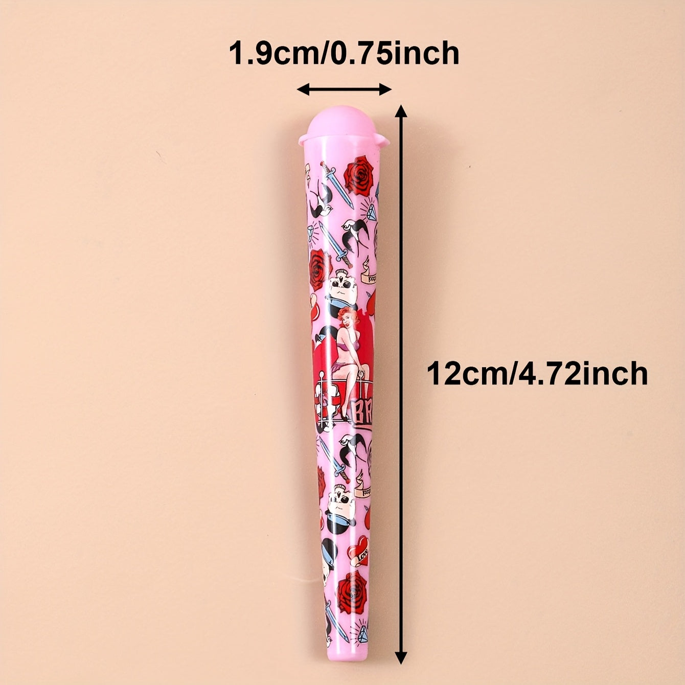 Herb Storage Tube 120mm Plastic Flip Top Cigar Cigarette Container