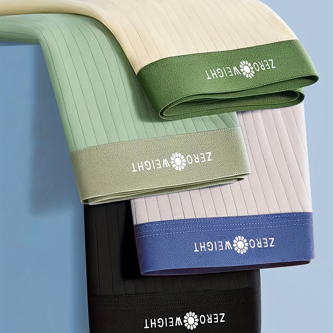 Men's Cotton Boxer Briefs Set of 4 Breathable Soft Stretch Solid Color Underwear