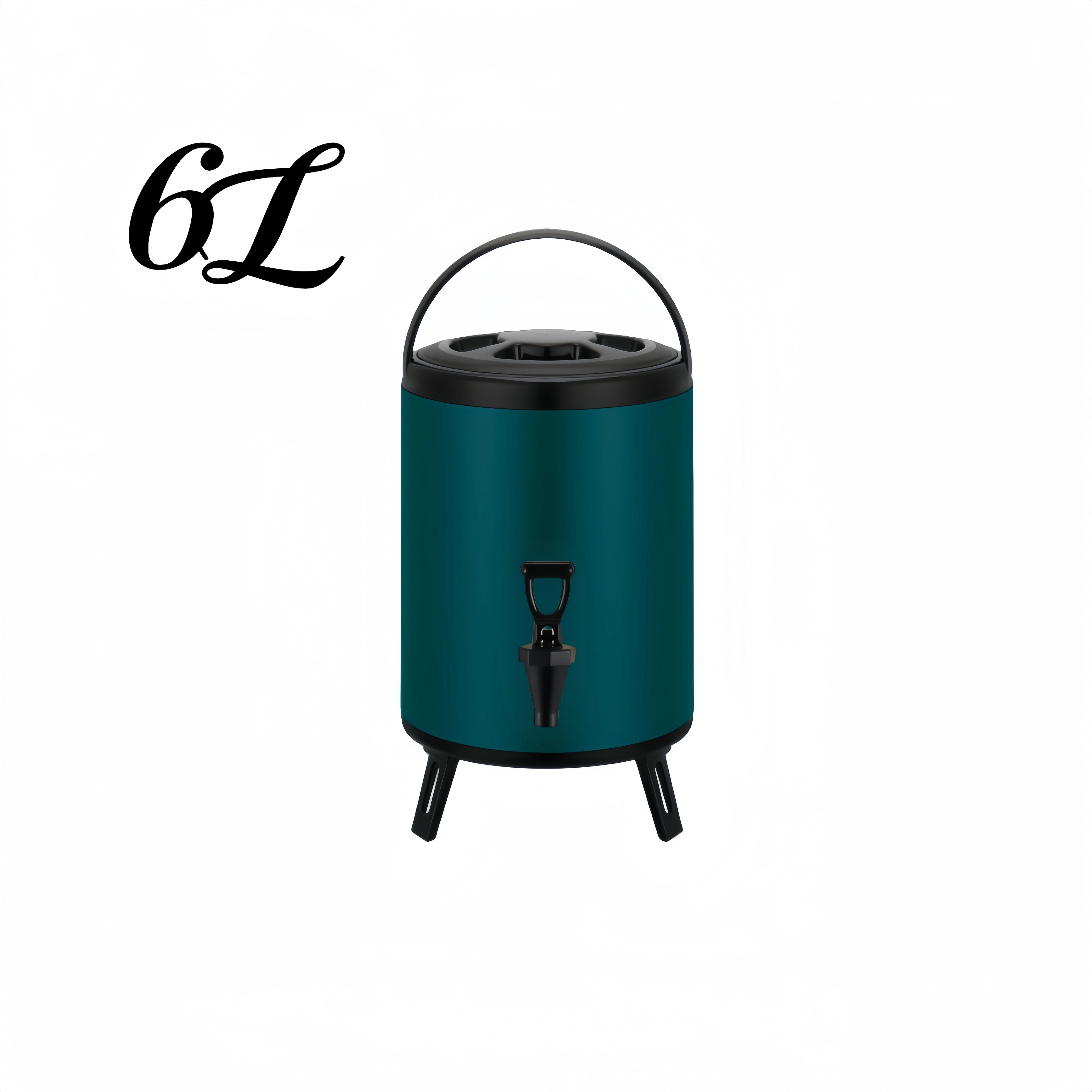 Double Layer Stainless Steel Insulated Bucket with Faucet 6-10L Beverage Cooler