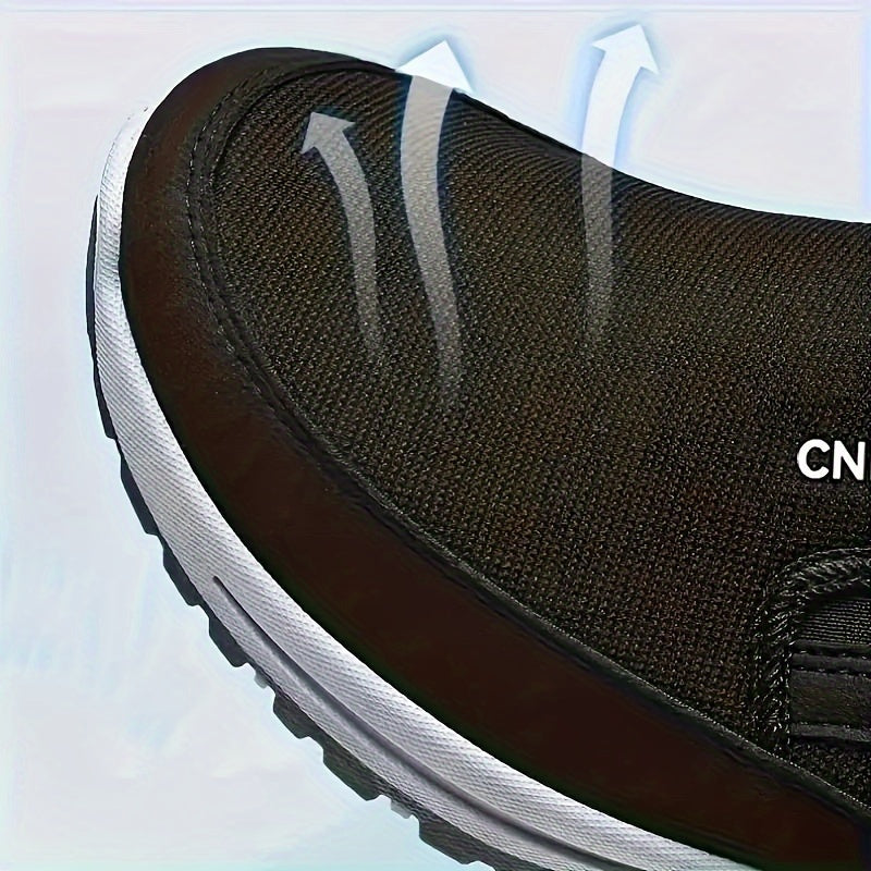 Men's Slip-On Sneakers Fabric Low Top Solid Color Casual Shoes