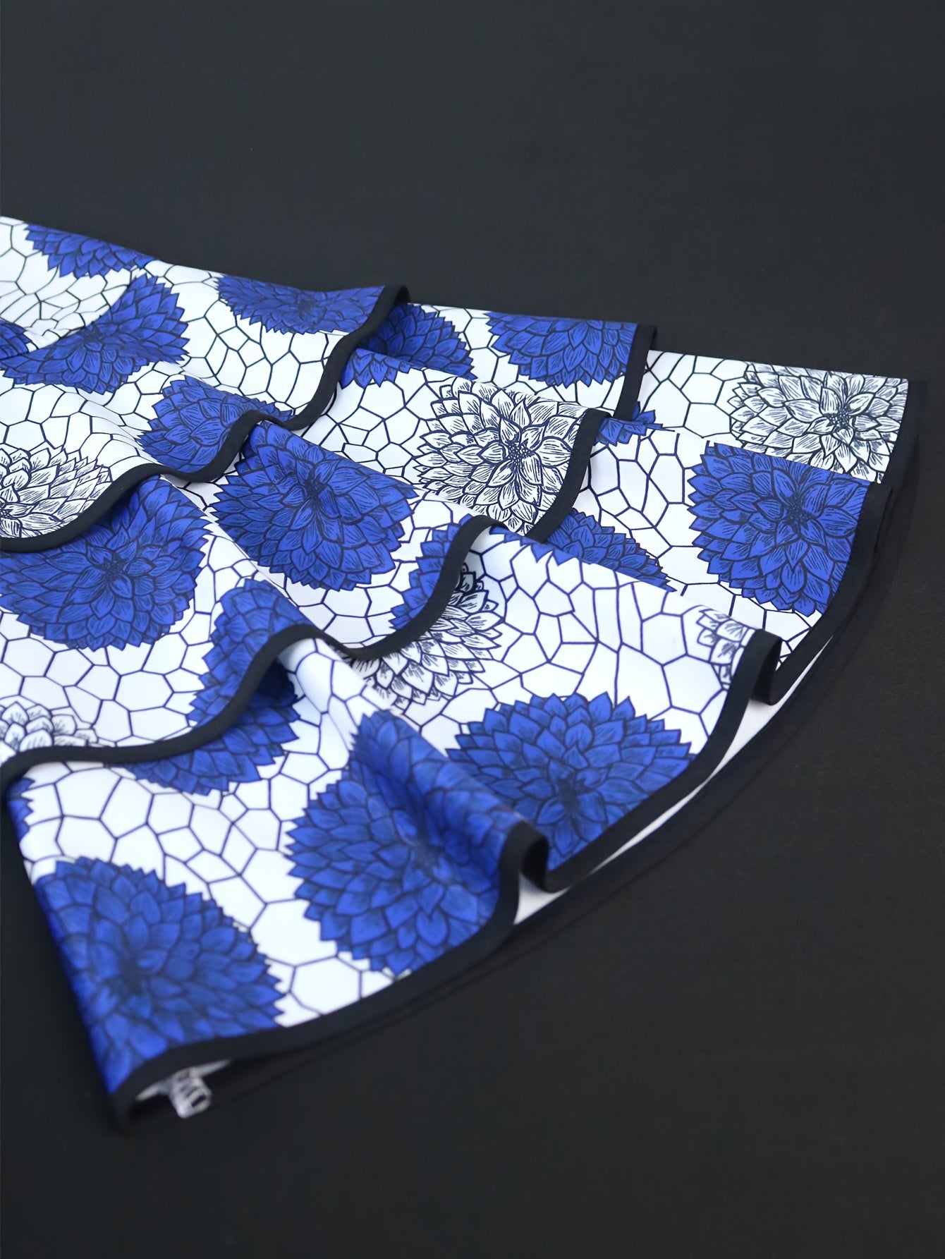 Plus Size Floral Print Layered Flare Sleeve Dress Long Elegant Party Wear