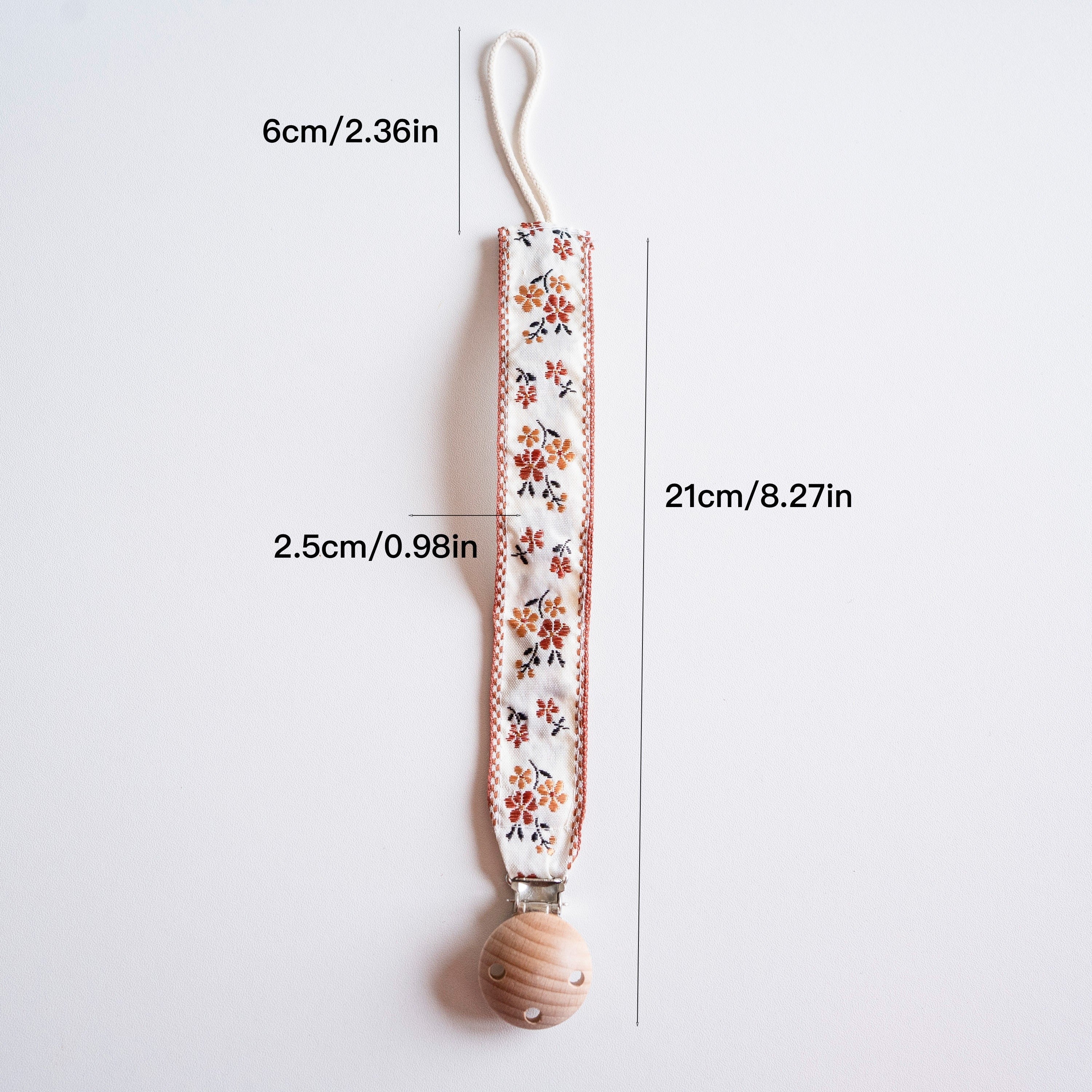 Baby Cotton Pacifier Clip Chain BPA-Free Teether Holder Toddler Teething Toy