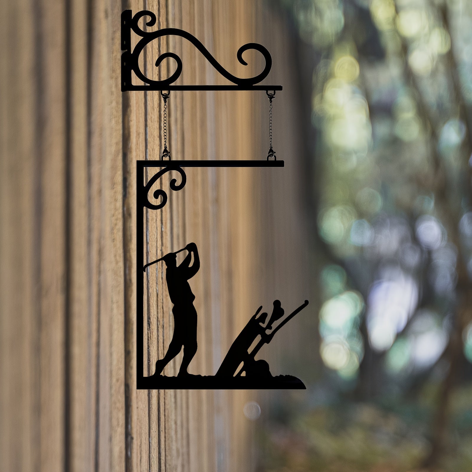 Metall Halloween Golf Maydoni Eshik Belgisi Ornament - Golf Ishqibozlari uchun Yashash Xonasi, Yotoqxona, Porch yoki Hovli Devorlarini Bezaklash uchun Yaratilgan Yaratilish.