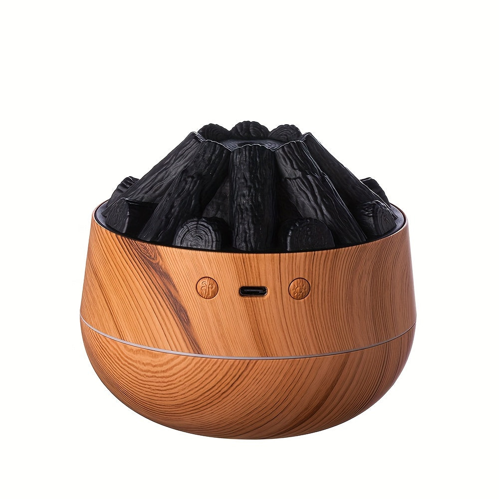 Мини-деревянный увлажнитель воздуха, питаемый через USB, тихий, холодный туман, пластиковый, для комнаты, диффузор пространства