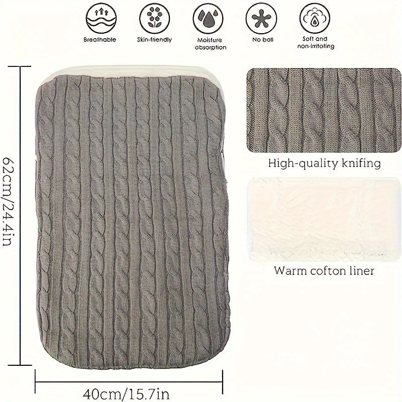 Bolso de punto grueso y cálido, diseño simple y envolvente