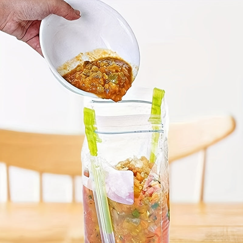 Juego de 2 o 4 soportes ajustables para bolsas, estante para almacenamiento de alimentos en la cocina