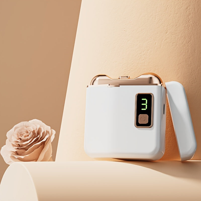 Rechargeable Electric Nail Clipper for Adults with Silent LED Light and Three-Speed Nail Grinder