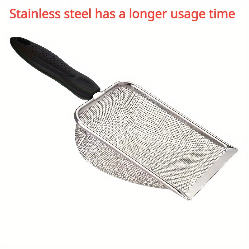 Stainless Steel Cat Litter Scoop Extra Large Durable Filtration Wide Screen