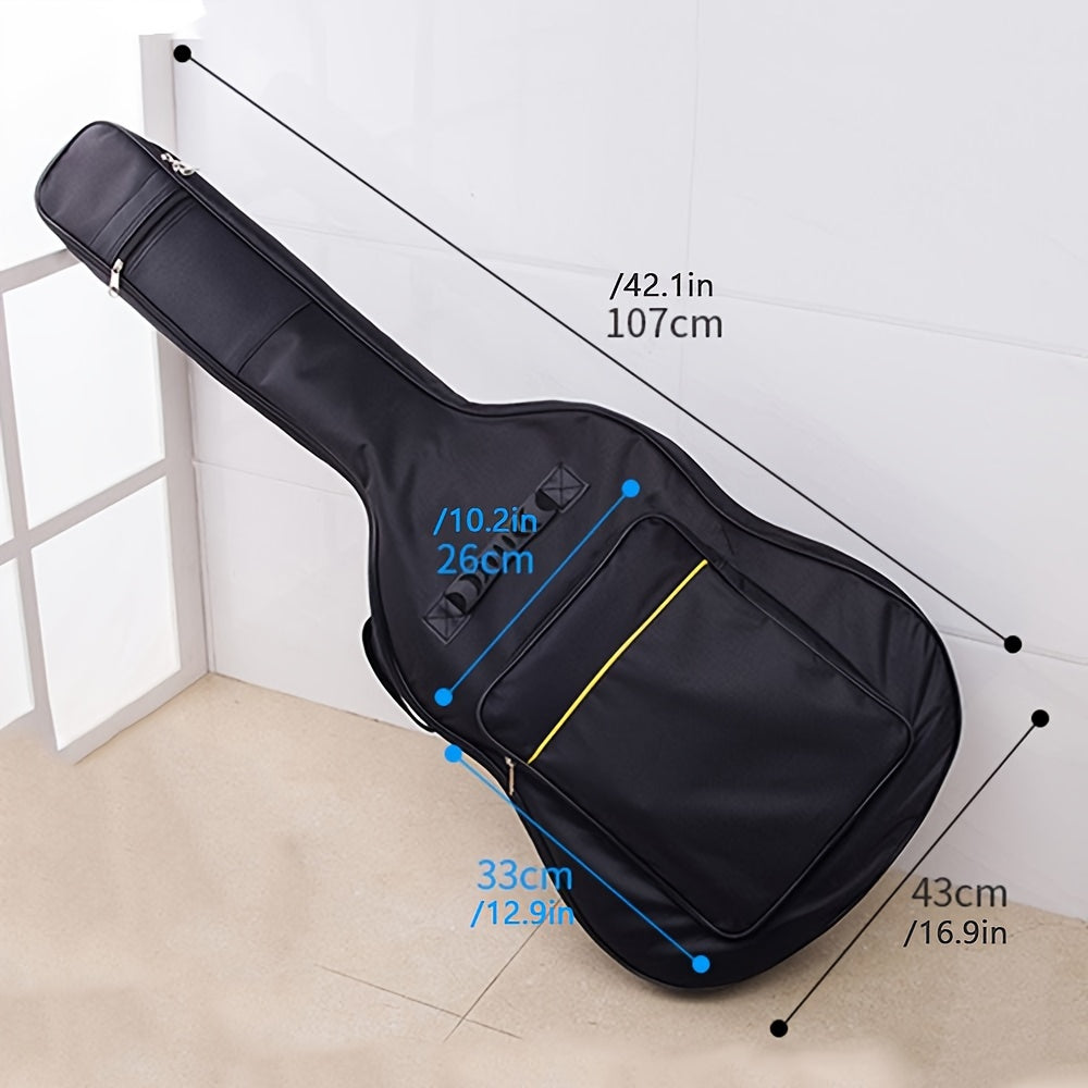 Oxford Fabric Guitar Gig Bag Waterproof Padded Case for Acoustic Classical Guitars Black
