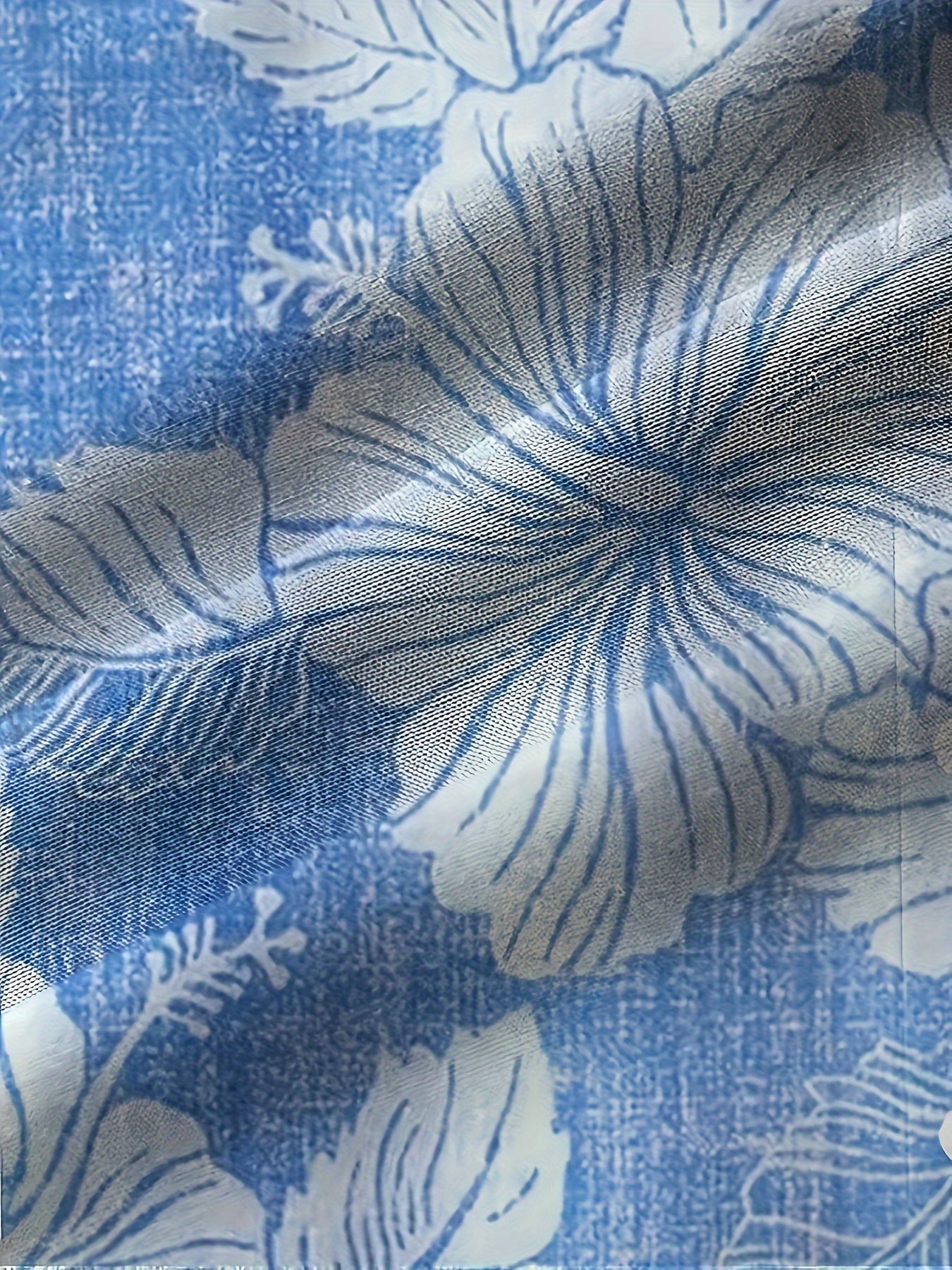 Yoz uchun erkaklar uchun katta o'lchamdagi gullar grafik printli ko'ylak