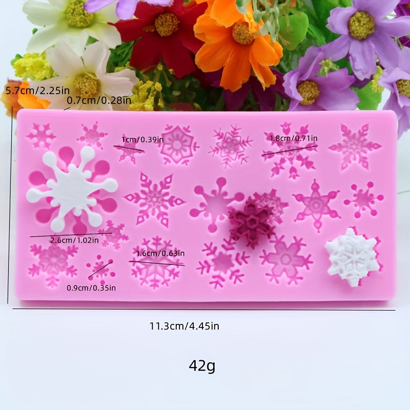 Silicone Snowflake Mold Set for Baking Cake Decorating Chocolate Crafts