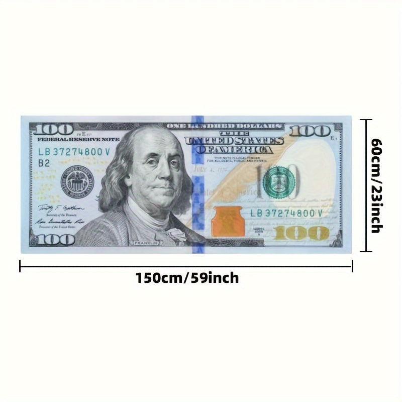 Polyester Area Rug with Dollar Design Non-Slip Thick Velvet Runner for Living Room