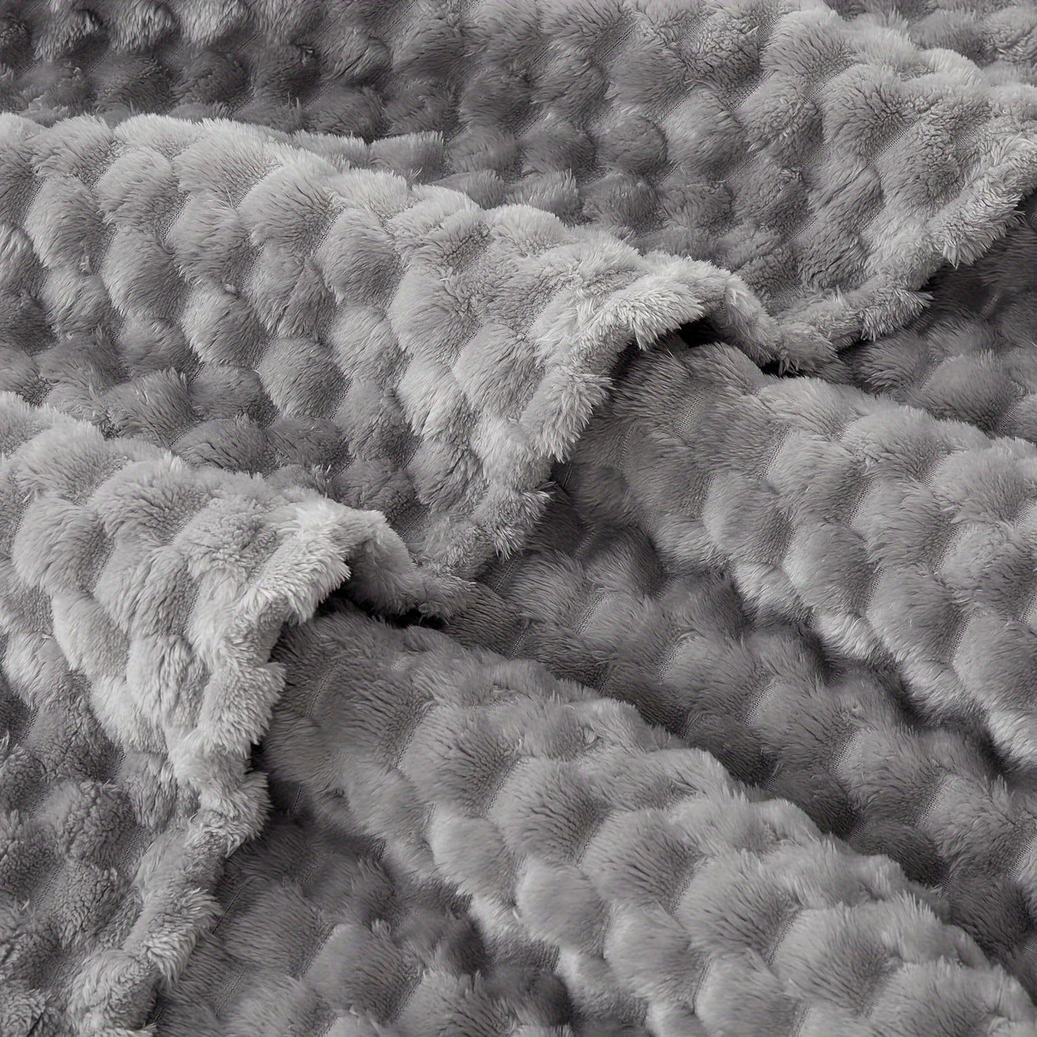 Cozy 3D Fleece Throw Blanket for Couch or Bed Large Plush Sherpa Warm