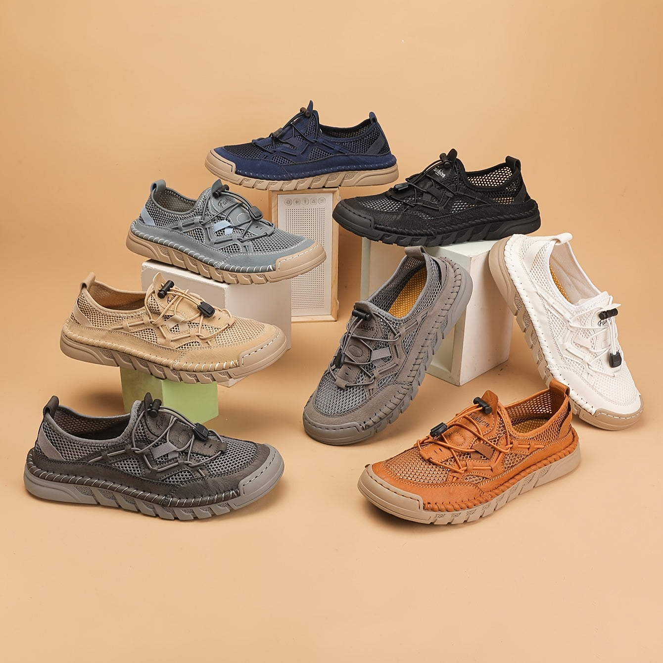 Women's Slip-On Yoga Sneakers Breathable Mesh Cushioned Insole Casual Shoe