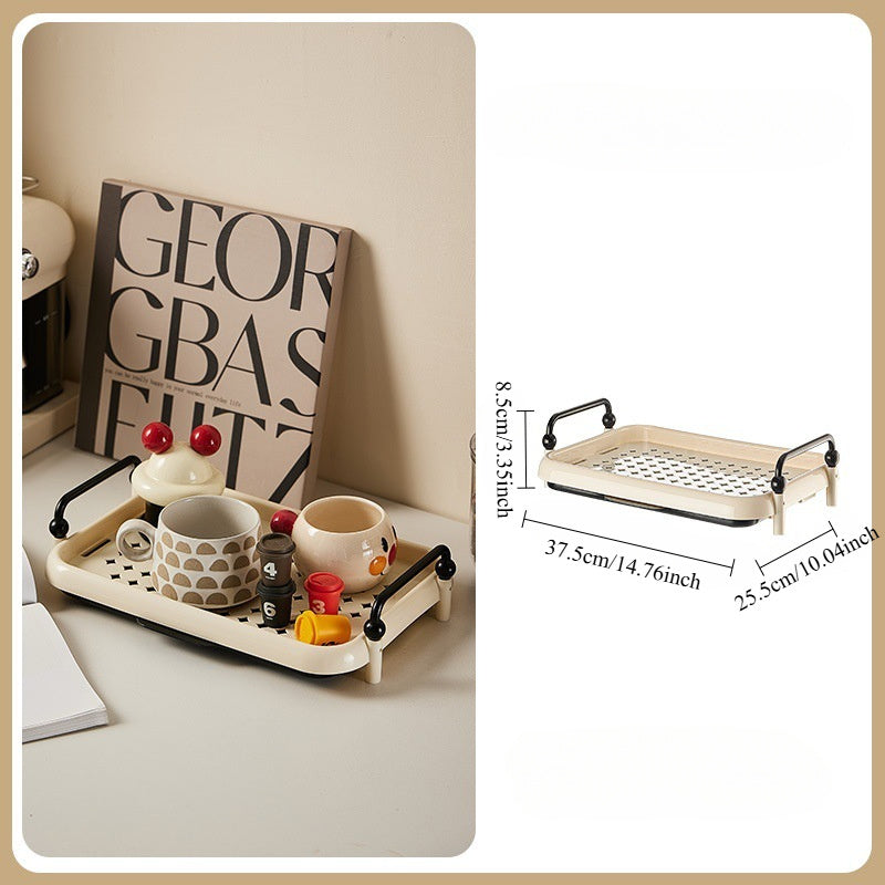 Juego de 3 soportes de plástico para tazas para cocina y comedor, organizador de almacenamiento abierto