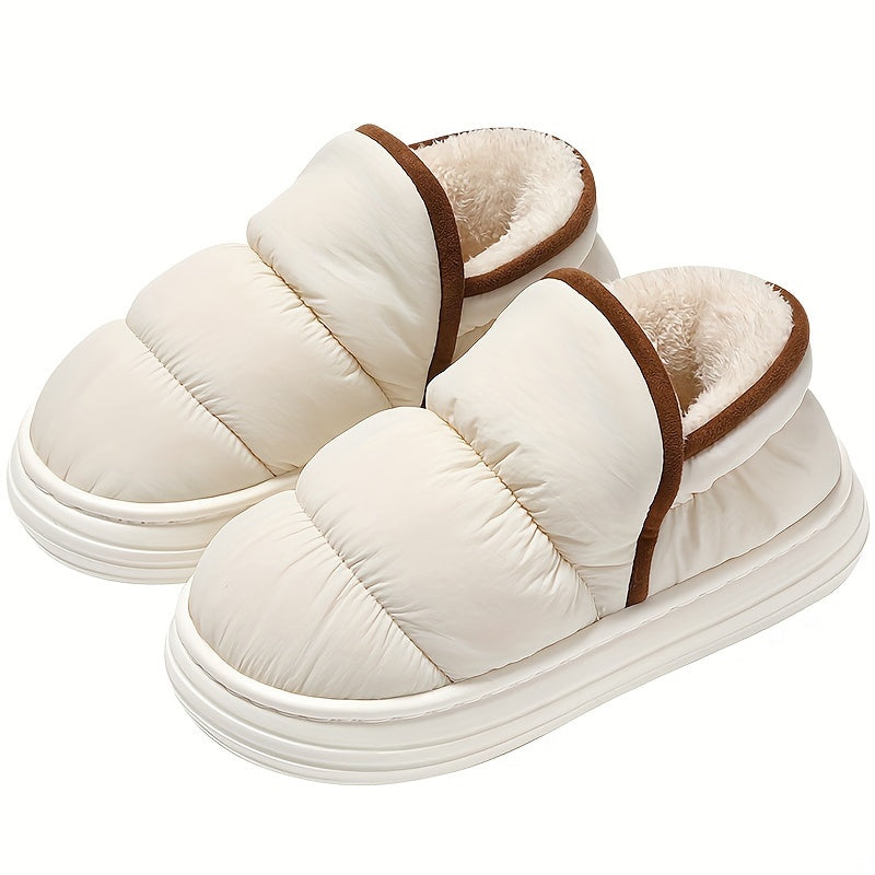 Women's Plush Lined Indoor Slippers Non-slip Cozy Warm Shoes