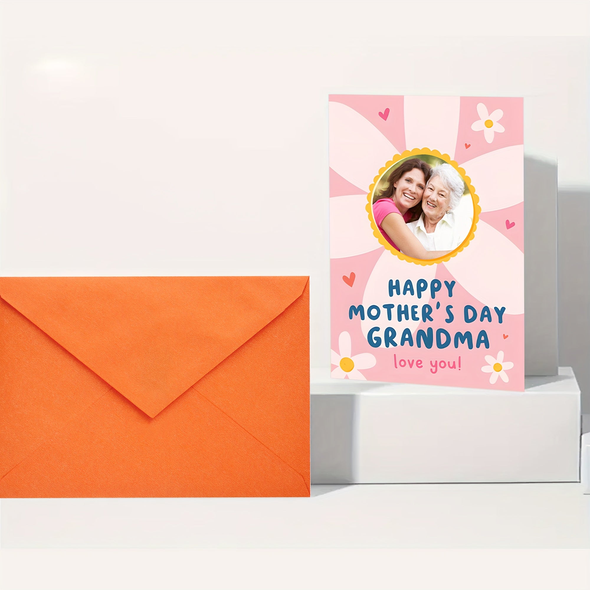 Shaxsiylashtirilgan 1 dona Baxtli Onalar Kuni Bobo-ona Rahmat Karti, Moslashtirilgan Rasm bilan, Yaratijiy Qiziqarli Baraka Karti, Maxsus Rasmli Salom Karti, Onalar Kuni Hediye