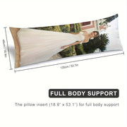 Double-Sided Photo Plush Body Pillowcase 20x54 Inches Cozy Cover for Loved Ones