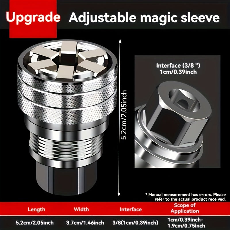 Adjustable Metal Socket Wrench for Screw and Nut Removal Professional DIY Tool