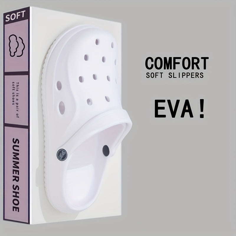 Women's EVA Slip-On Shoes Black Non-Slip Comfortable Flat Casual Footwear