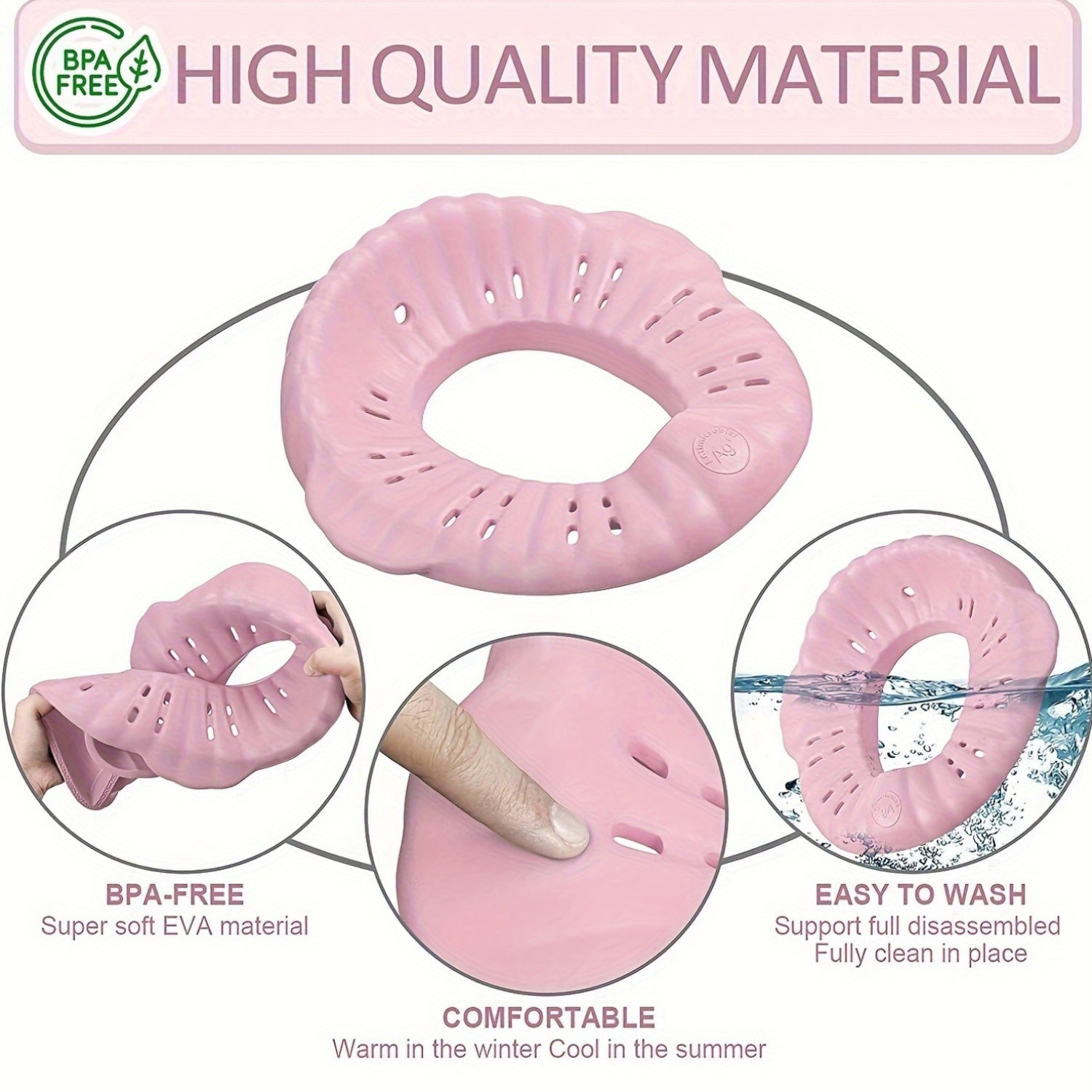 Asiento de entrenamiento para inodoro de EVA antideslizante para niños y niñas de 0 a 3 años