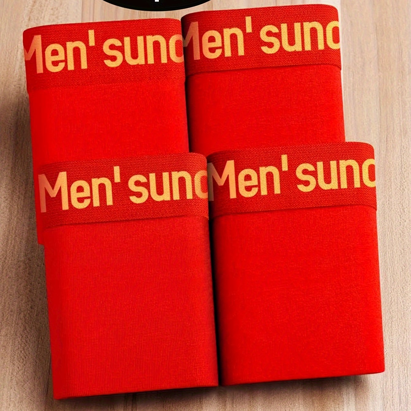 4-Pack Men's Cotton Underwear Shorts Breathable Elastic Waistband Casual Shortie