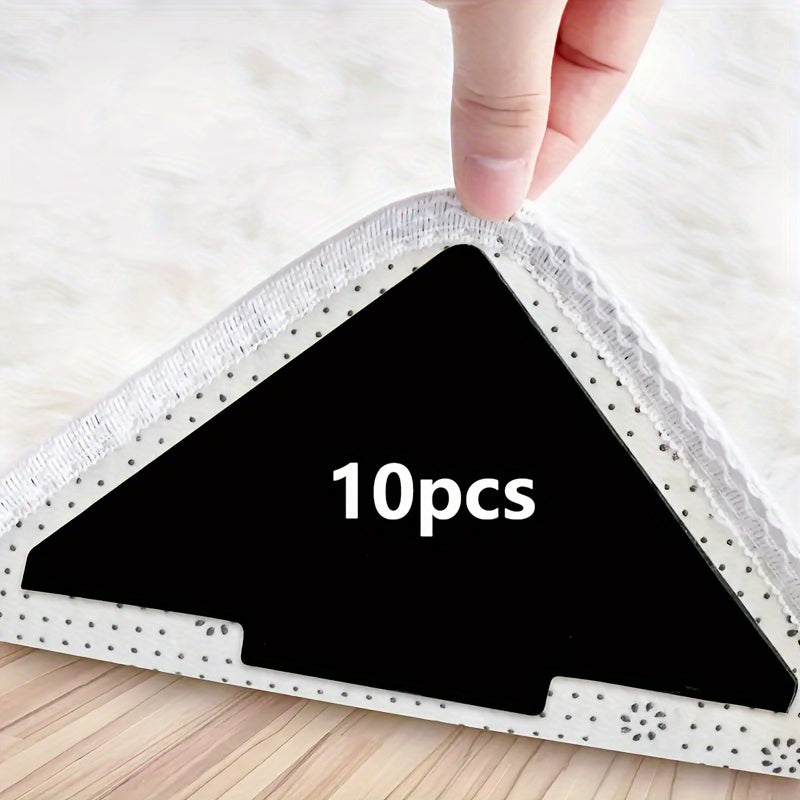 10 Pieces Tree-Shaped Carpet Stickers Non-Slip Tape for Hardwood Floors and Tiles