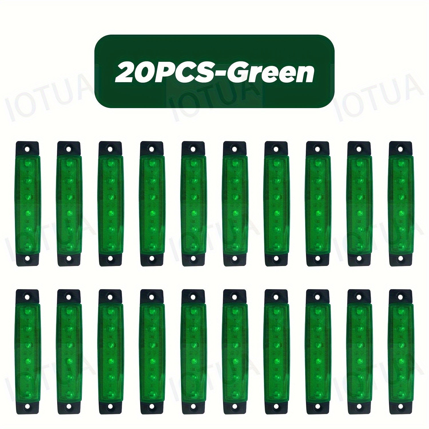Yuk mashinalari va avtobuslar uchun 20 ta LED yon tomon belgilovchi lampalar, ko‘p rangli, 9.65cm
