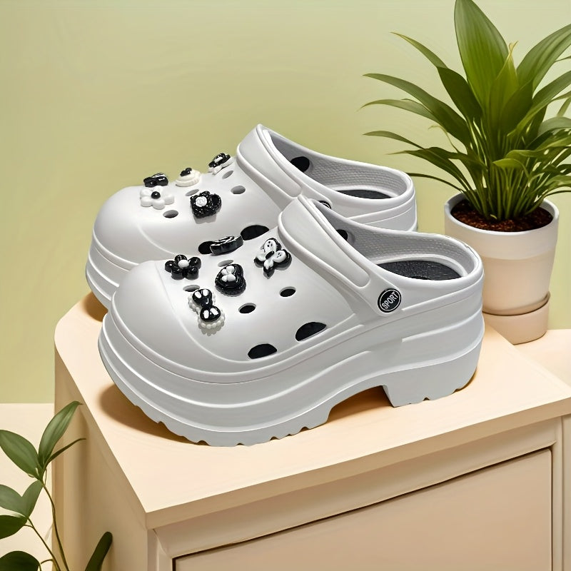 Women's EVA Casual Hole Shoes Flower Style for Daily, Beach, and Holiday