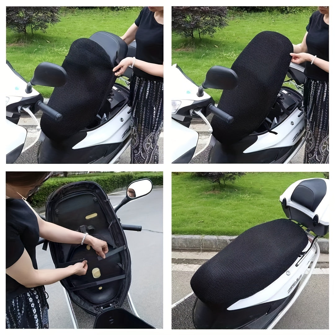 Universal Breathable Cell Grid Seat Cover for Car Motorcycle All Seasons
