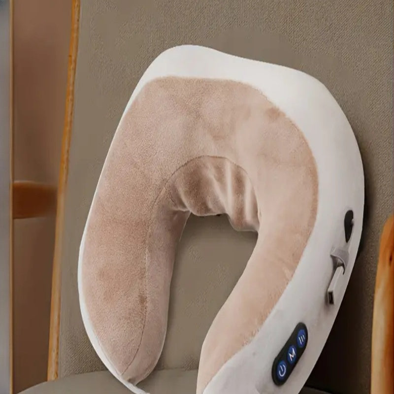 USB Rechargeable Neck Massager with 3 Modes Portable Travel Device for Home Office Car