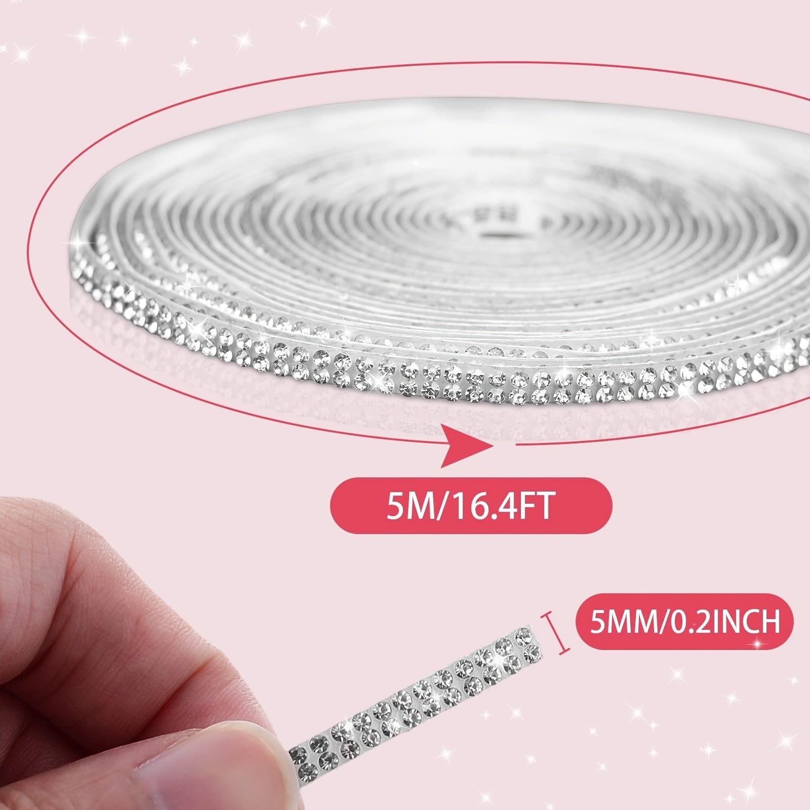 Ayollar uchun porloq rhinestone avtomobil bo'lagi stikerlari, o'z-o'zini yopishtiradigan panel dekoratsiyasi