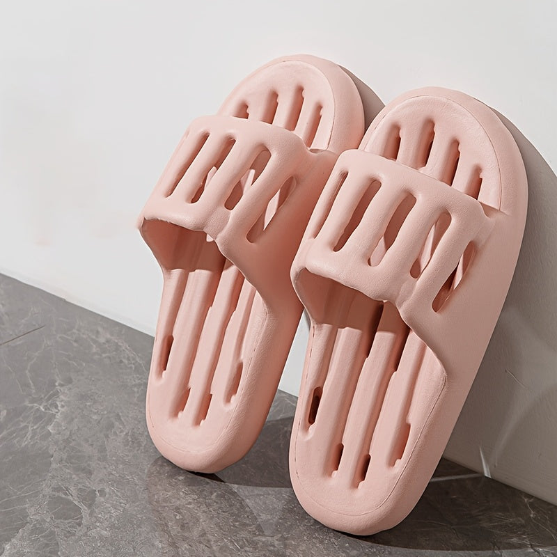 Women's EVA Slides Lightweight Slip-On Footwear Pastel Pink and White